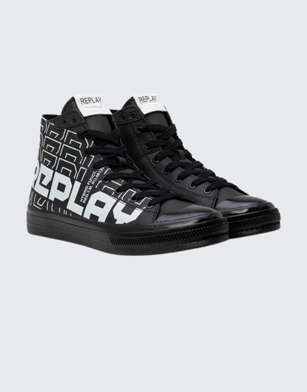 Replay Snap Function Black Sneaker Boot Men.